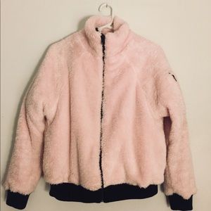 pink winter warm comfy jacket women